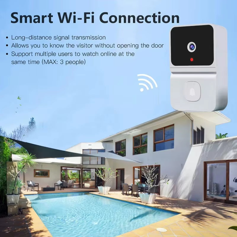 Tuya Wifi Video Doorbell Wireless HD Camera 480P Smart Home Security Protection Two Way Intercom Night Vision Smart Doorbell