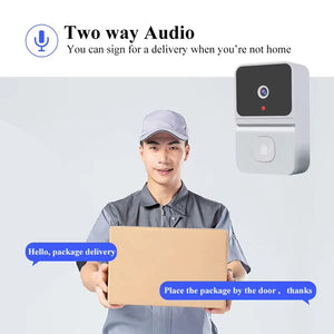 Tuya Wifi Video Doorbell Wireless HD Camera 480P Smart Home Security Protection Two Way Intercom Night Vision Smart Doorbell