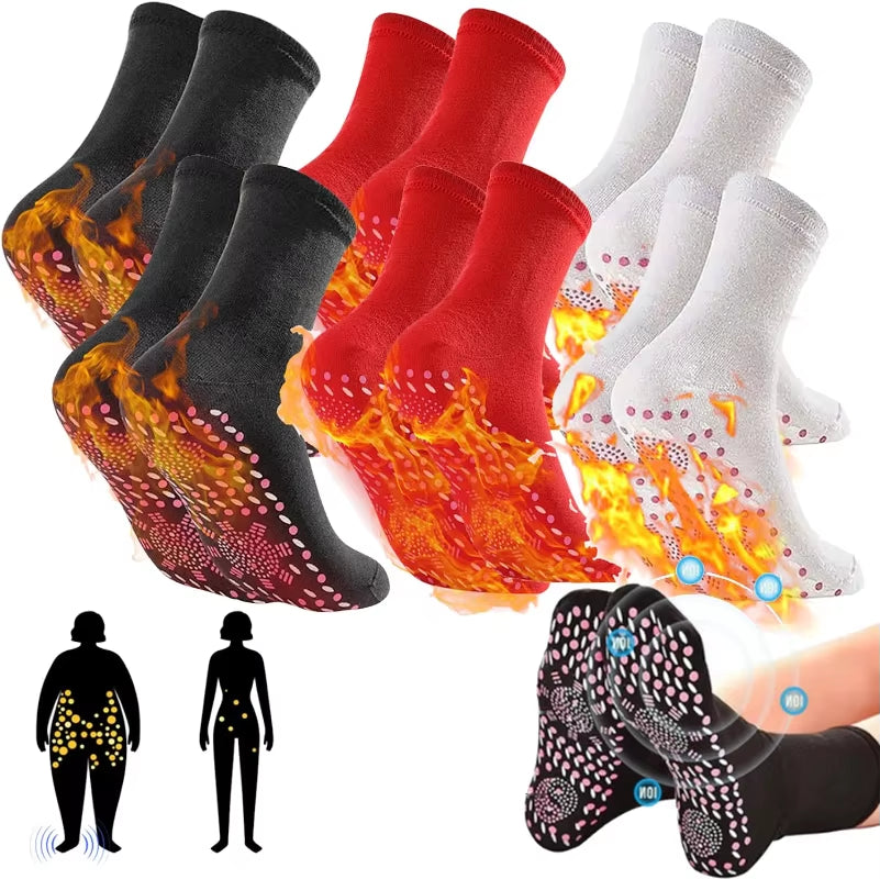 Tourmaline Slimming Health Sock Self Heating Socks Magnetic Self-Heating Socks Foot Massage Thermotherapeutic Sock Men/Women